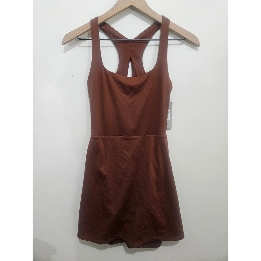 BYLT Balm Active Dress XS Mahogany NWT Built In Shorts Bra Golf Tennis $88